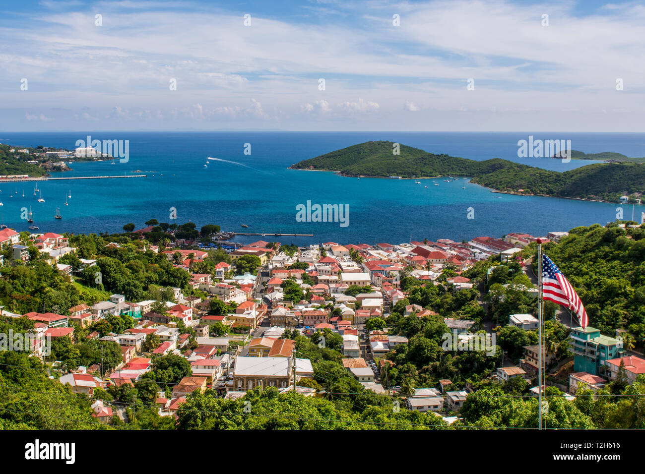Charlotte Amalie on Saint Thomas, US Virgin Islands Stock Photo