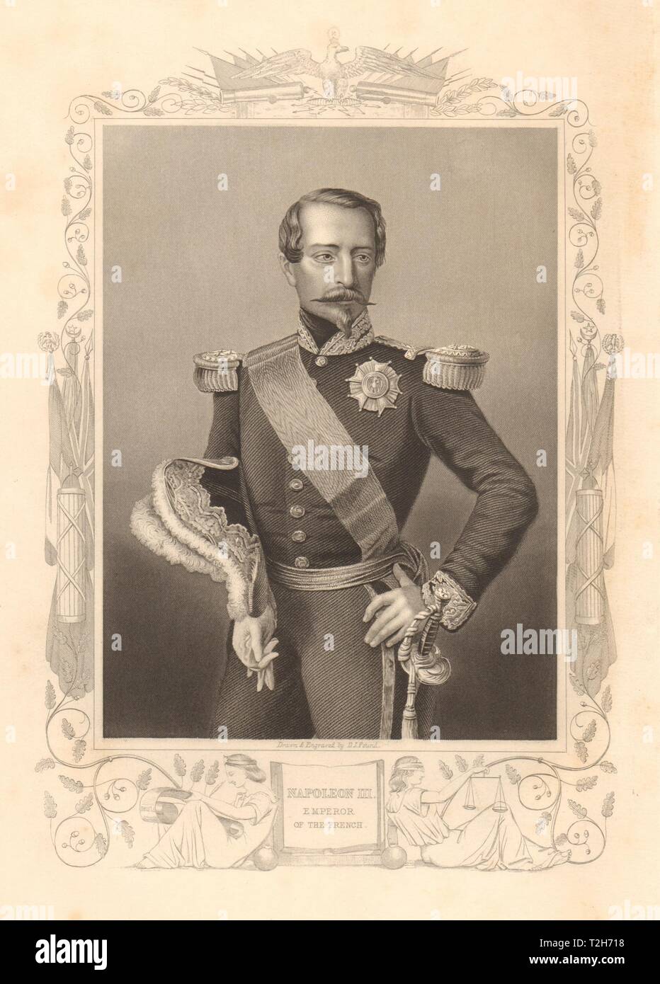 Napoleon III, Emperor of the French. Charles-Louis Napoléon Bonaparte 1860 Stock Photo