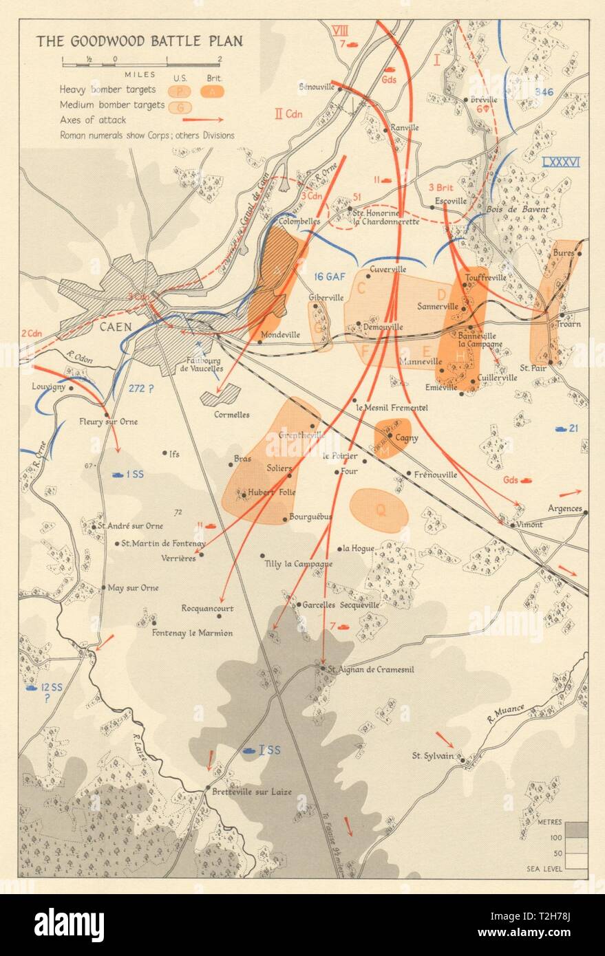 thumbnail image 2 of Peddinghaus 1/35 Real Battle Maps Of Caen Area WWII – 5 Printed Maps (1890) 2 of 6