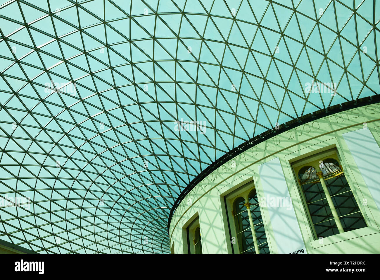 Moderne Glasdach Konstruktion British Museum, London Stock Photo