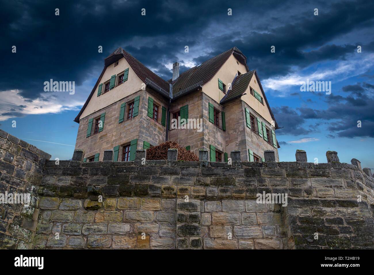 Green Castle 16th Century Rain Clouds Heroldsberg Middle - 