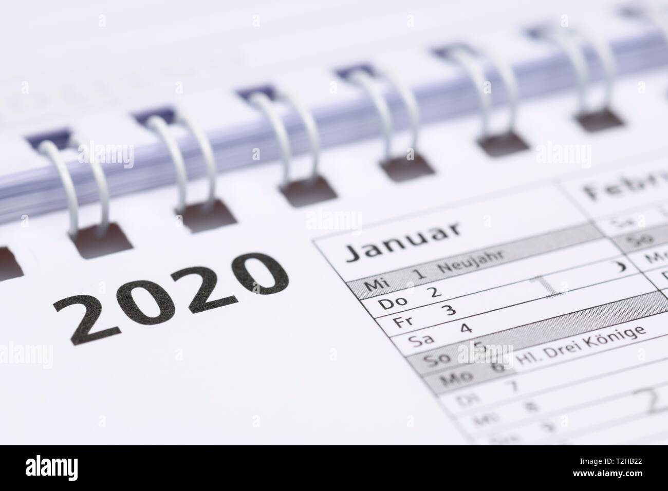 Appointment calendar, New Year 2020 Germany Stock Photo