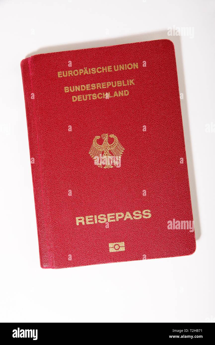Biometric passport Federal Republic of Germany, European Union, Germany Stock Photo
