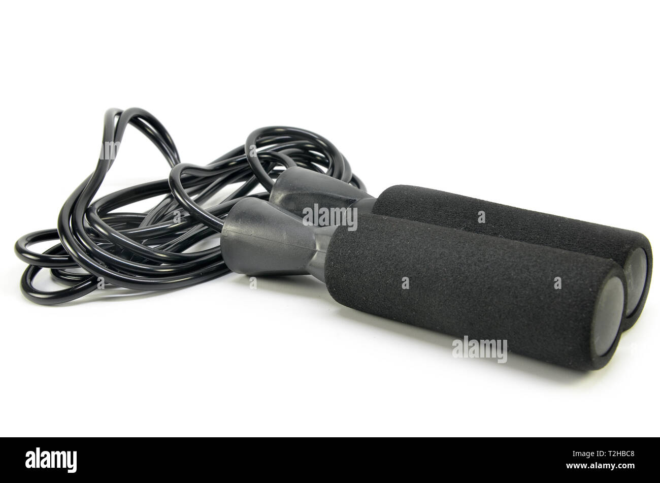 Modern skipping rope on a white background Stock Photo