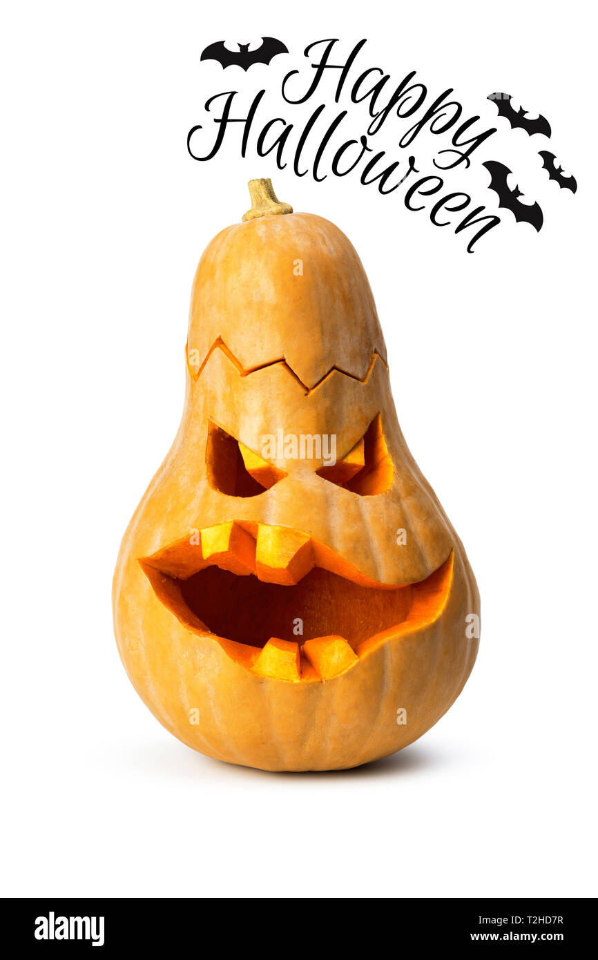 Halloween Pumpkin isolated on white background Stock Photo - Alamy