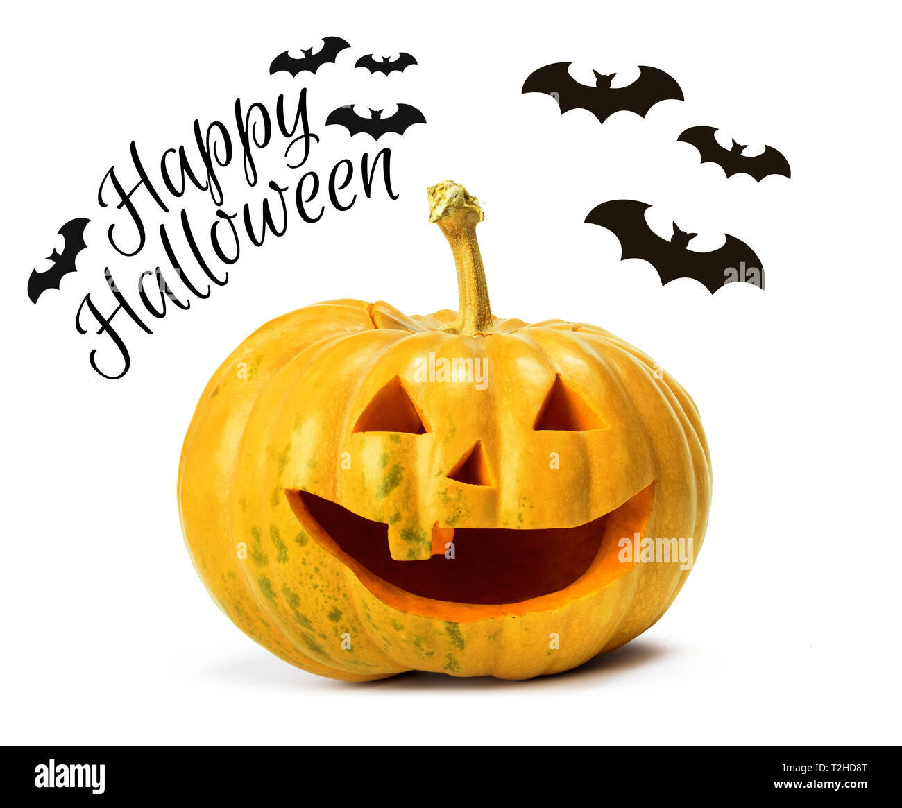 Halloween Pumpkin isolated on white background Stock Photo - Alamy