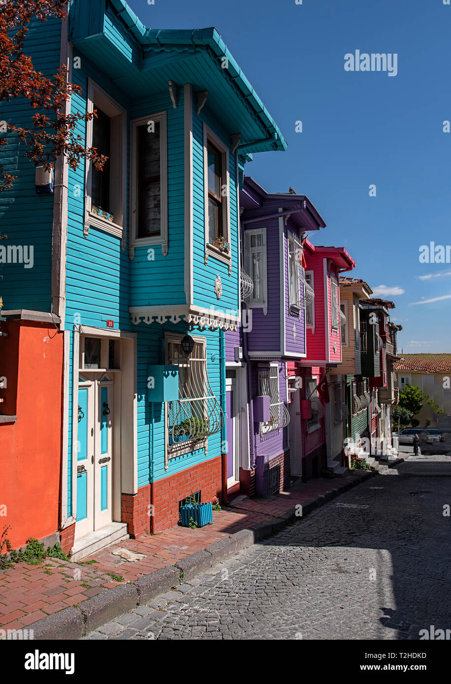 03.24.2019,Balat,Istanbul,Turkey,Historic streets of Balat Stock Photo