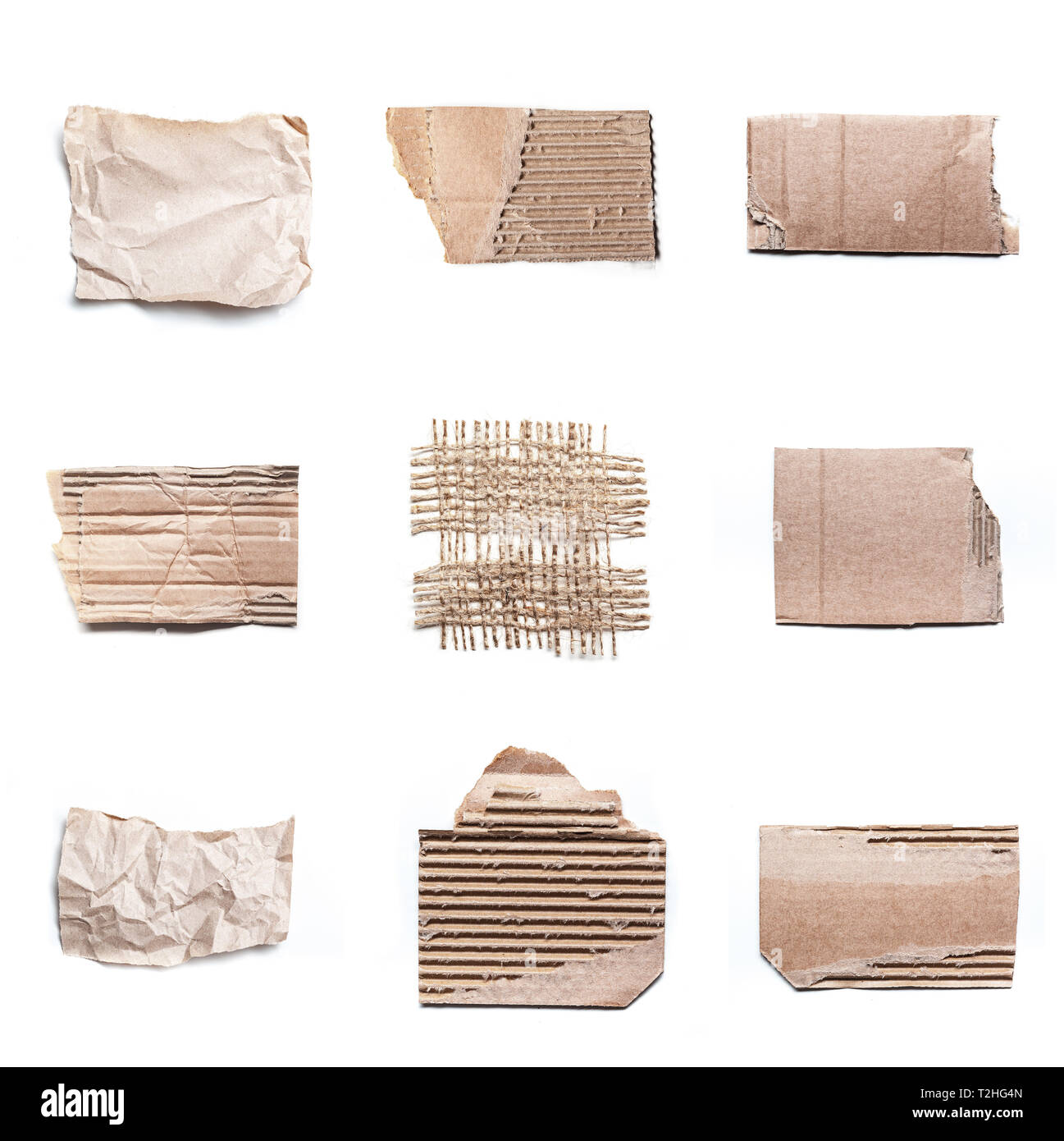 Set of pieces of cardboard Stock Photo Alamy