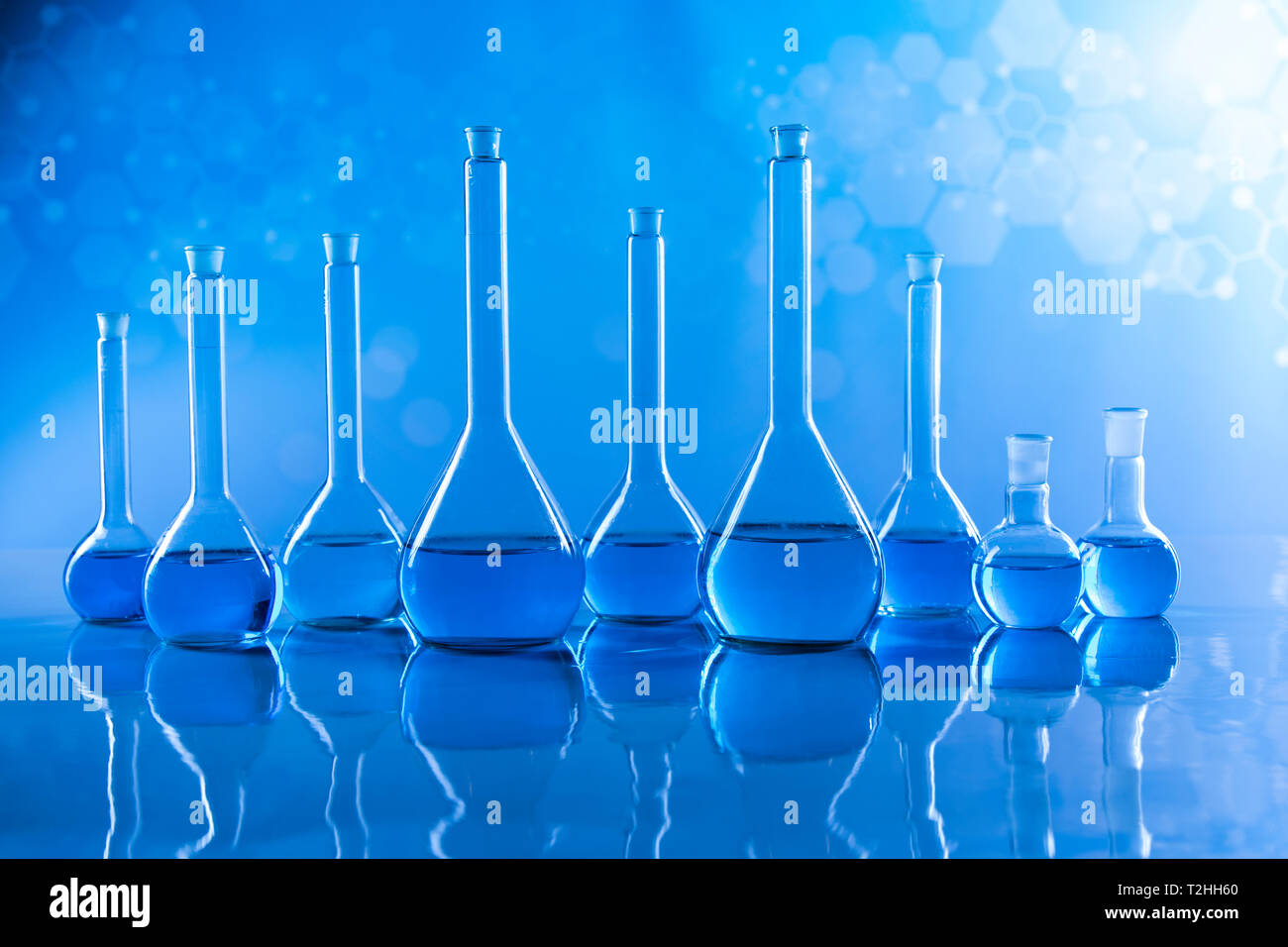 Science experiment,Laboratory equipment, Development background Stock