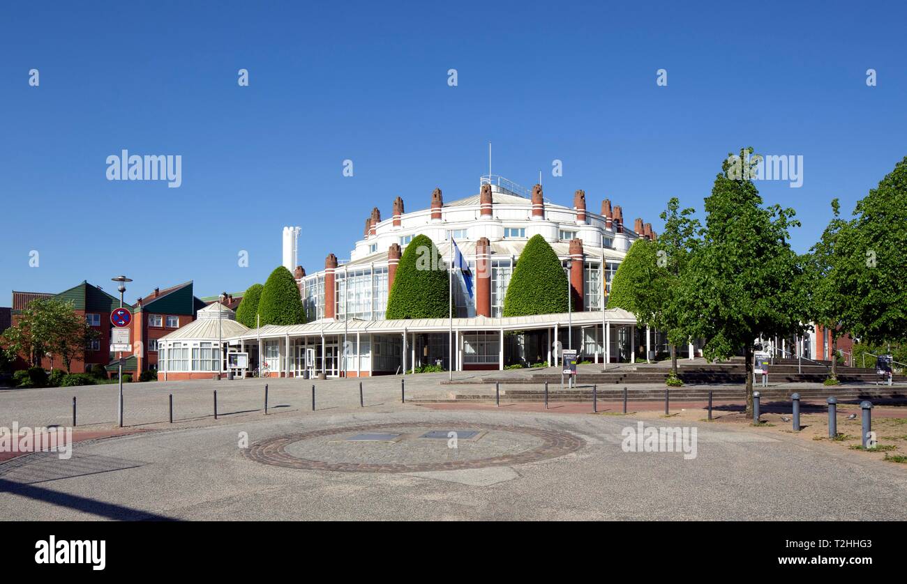 City theatre, architect Gottfried Bohm, architectural monument, Itzehoe, Schleswig-Holstein, Germany Stock Photo