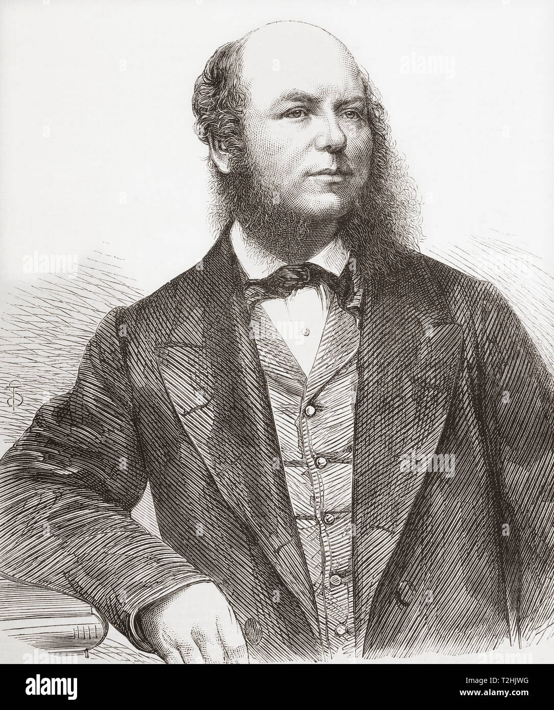 George Wingrove Cooke, 1814 – 1865.  British lawyer and historian.  From The Illustrated London News, published 1865. Stock Photo