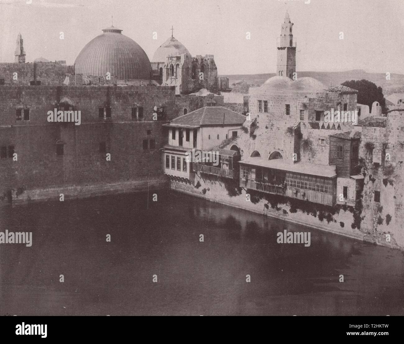 Jerusalem - Reservoir, called the reservoir of Hezekiah Stock Photo