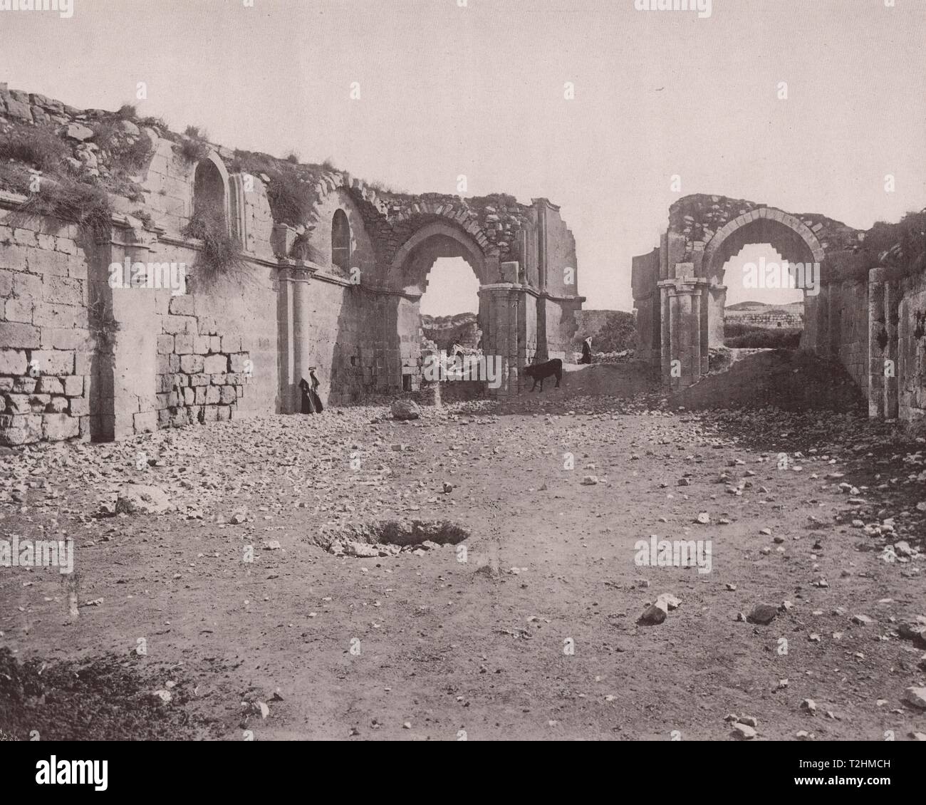 El-Bireh - Ruined Church Stock Photo