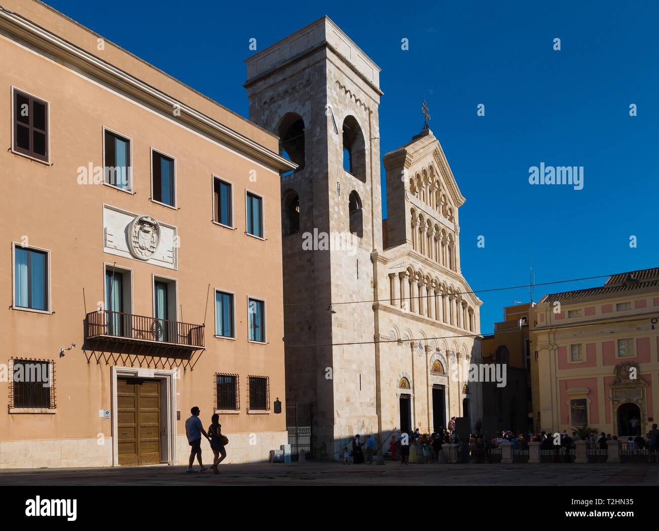 Santa Maria Cathedral dating from the 13th century, Cagliari, Sardinia, Italy, Europe Stock Photo
