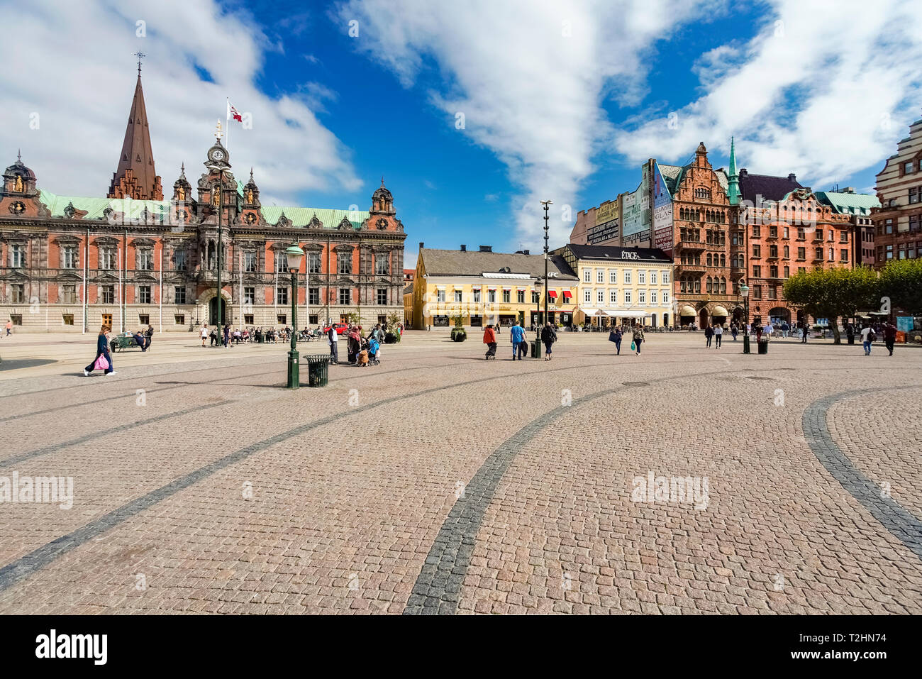 Stortorget, large plaza with the town hall, Malmo, Skane county, Sweden, Europe Stock Photo
