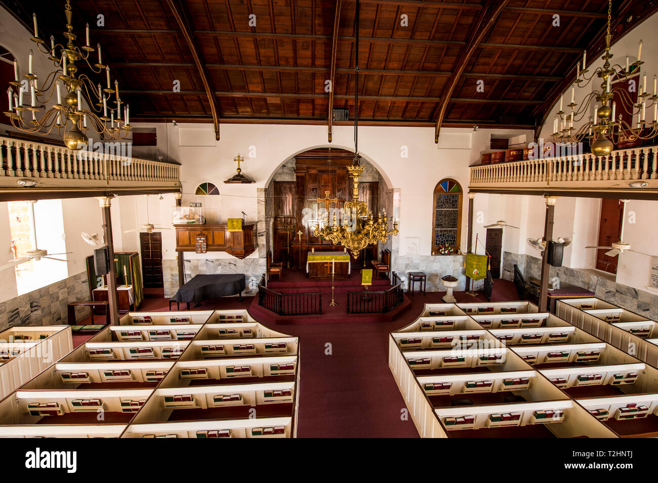 Historic Frederick Lutheran Church, Charlotte Amalie, St. Thomas, US Virgin Islands, Caribbean Stock Photo