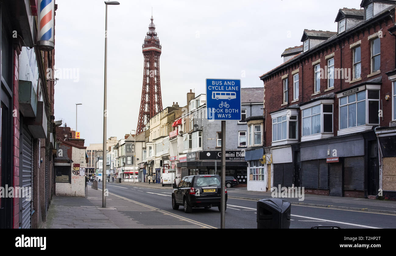 Central Drive Blackpool Street View Blackpool Tower Street View High Resolution Stock Photography And Images -  Alamy