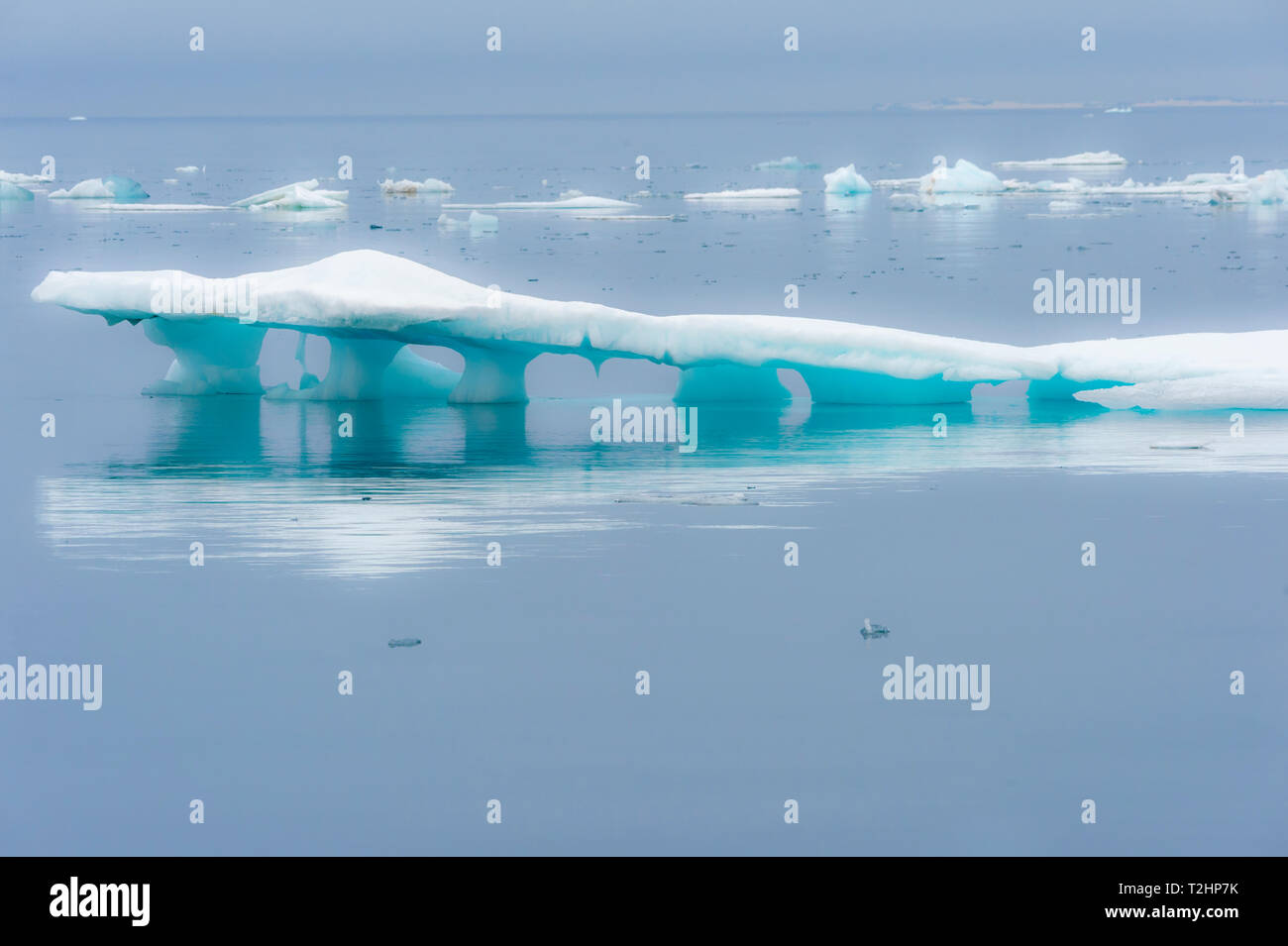 Iceberg in Hinlopen Strait, Norway, Europe Stock Photo