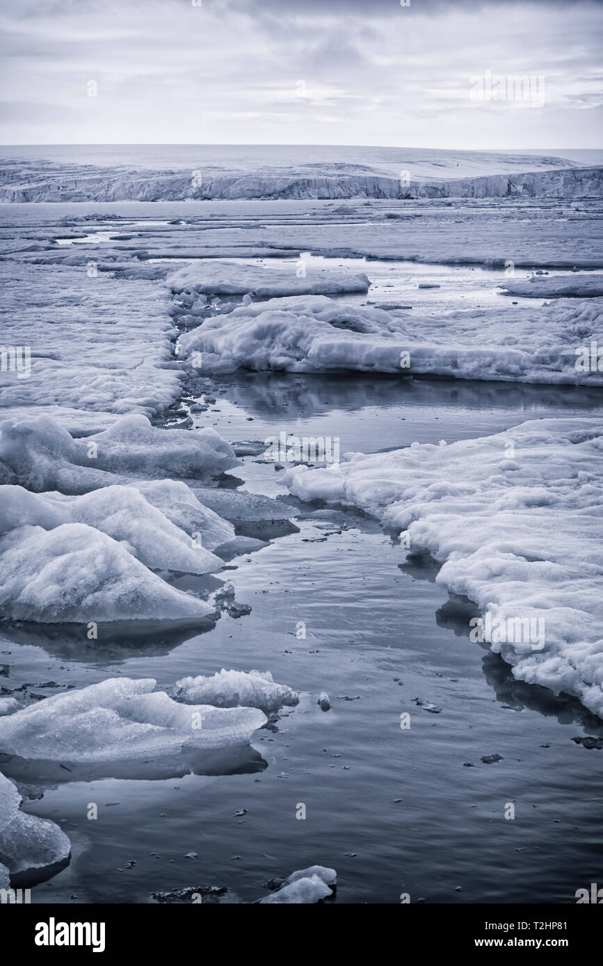 Ice on Hinlopen Strait, Norway, Europe Stock Photo