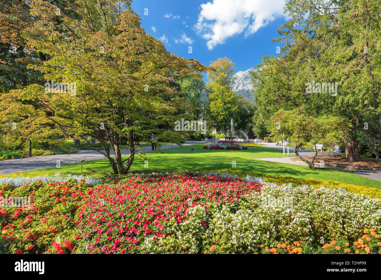 Spa Park in Bad Reichenhall, Germany, Europe Stock Photo