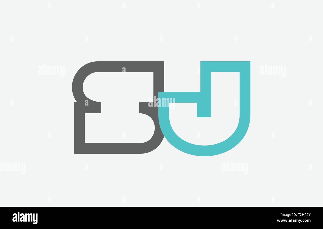 blue grey alphabet letter logo combination sj s j design suitable for a company or business Stock Vector