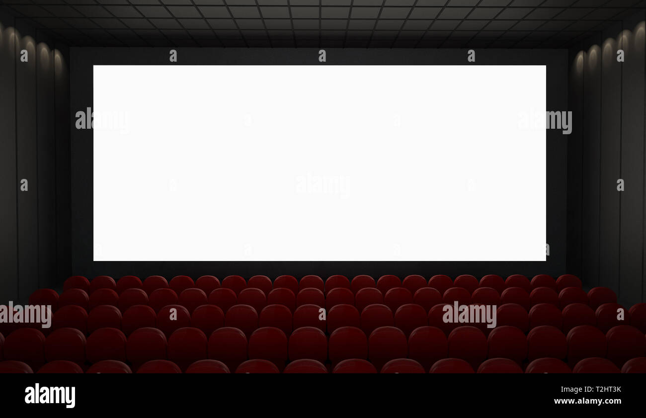 Download Cinema Screen Mockup 3d Rendering Stock Photo Alamy