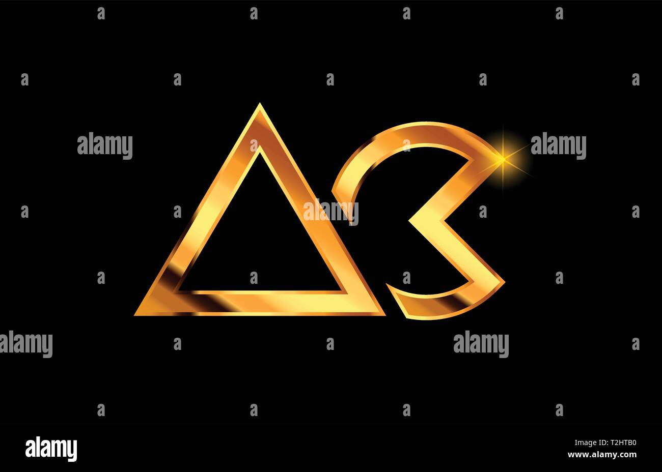 gold golden metal alphabet letter logo combination ac a c design ...