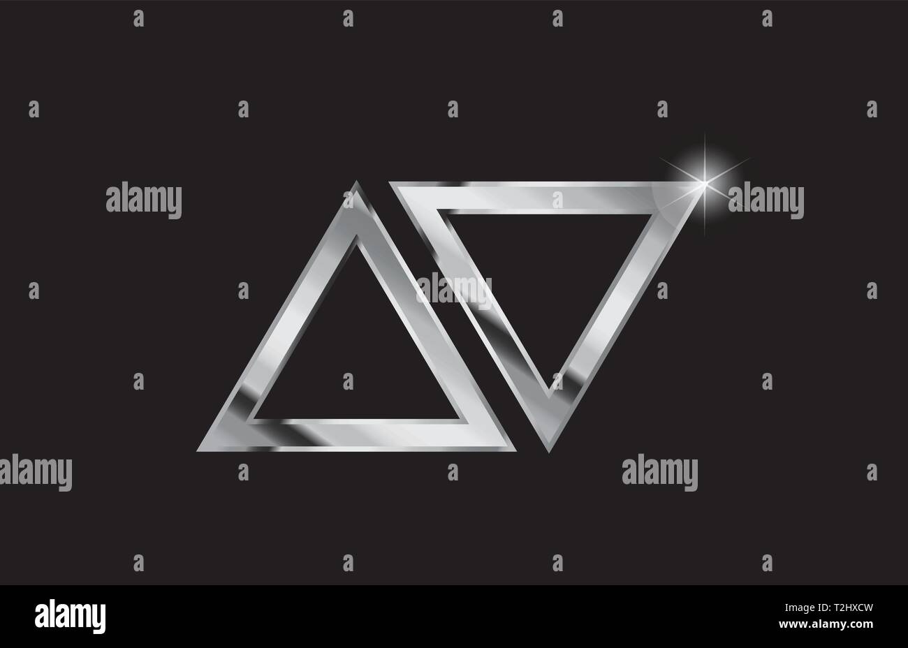 silver metal alphabet letter logo combination av a v design suitable ...