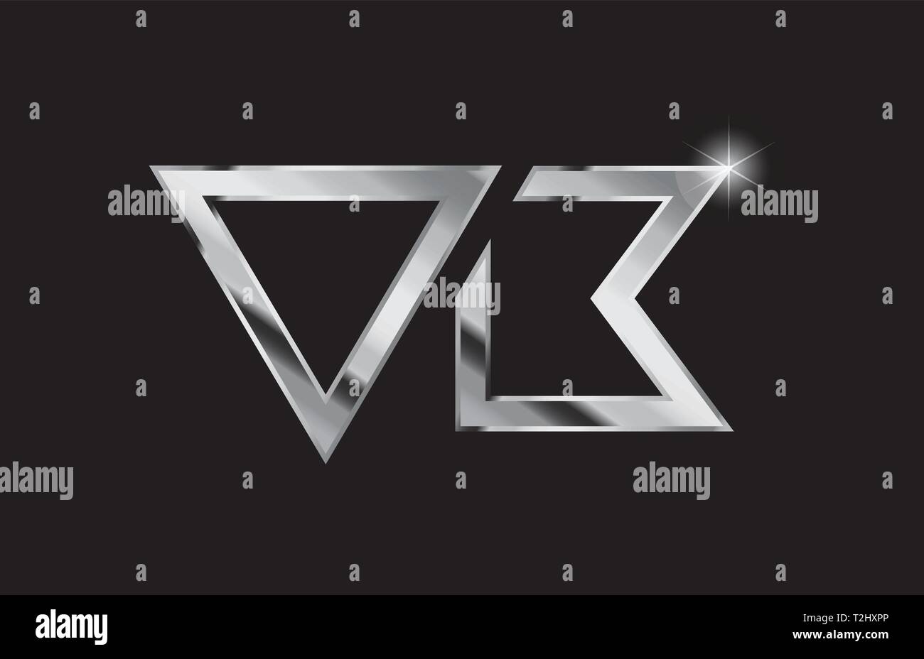 silver metal alphabet letter logo combination vk v k design suitable ...