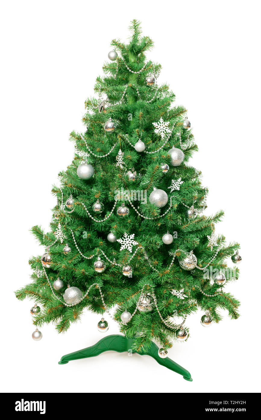 Christmas Tree isolated on white background Stock Photo - Alamy