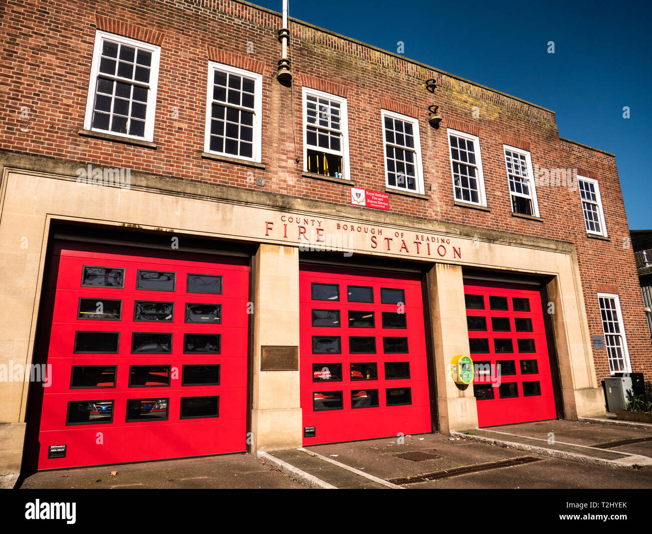County Borough of Reading Fire Station, Caversham Road, Reading, Berkshire, England, UK, GB. Stock Photo