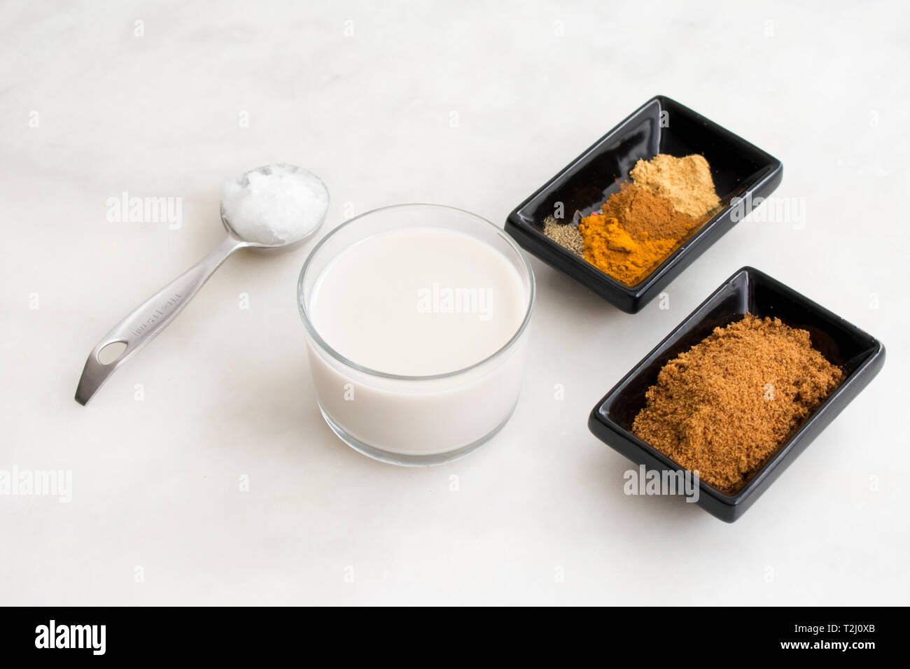 Turmeric Latte Ingredients Stock Photo Alamy
