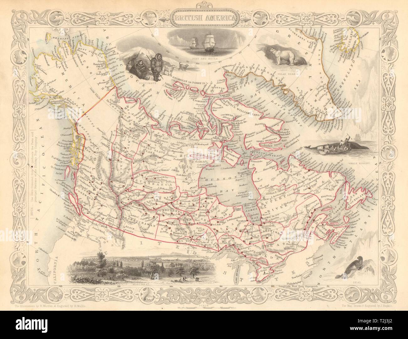 Antique map of hudson bay hi-res stock photography and images - Alamy