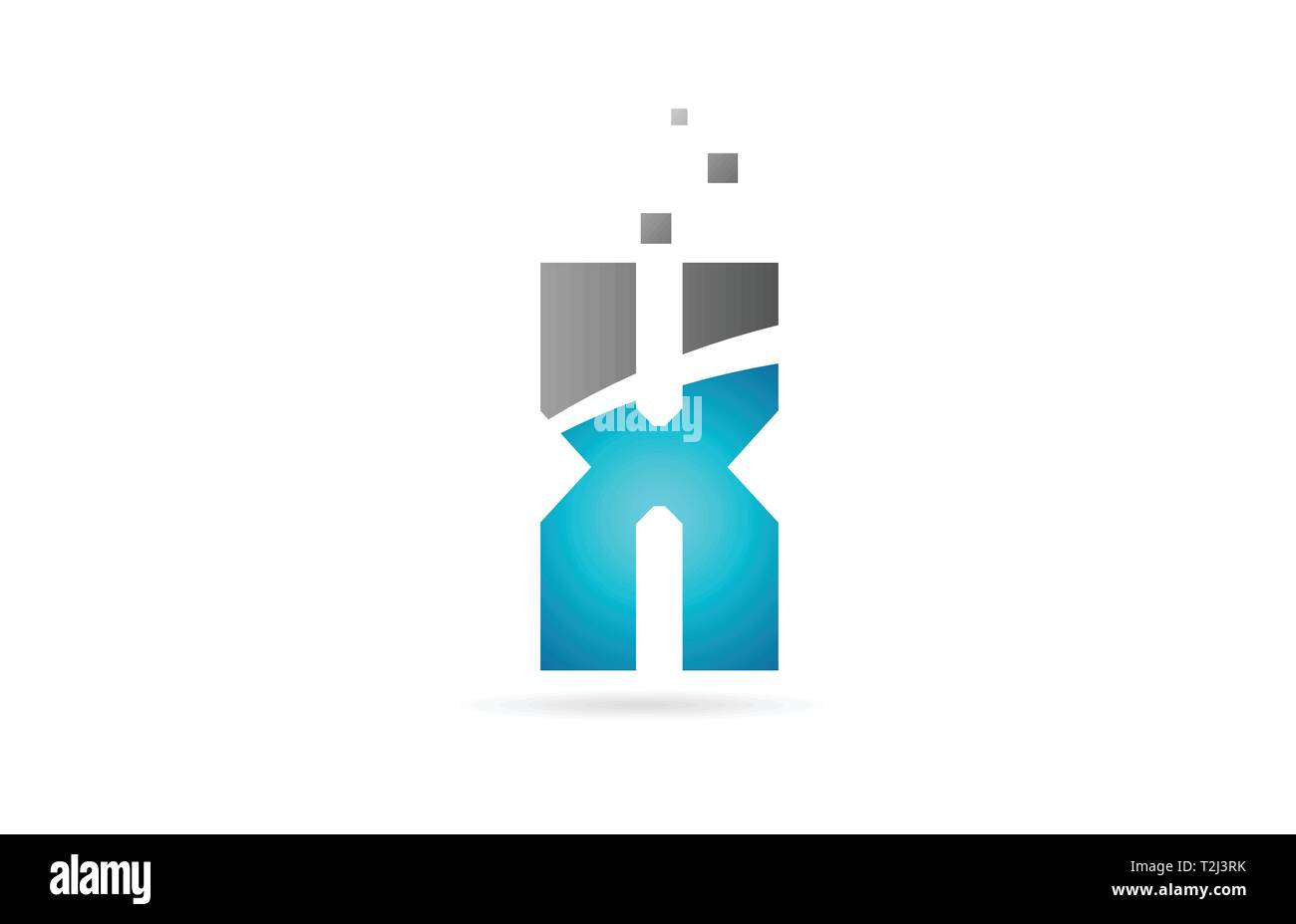 blue grey alphabet letter X logo design suitable for a company or ...