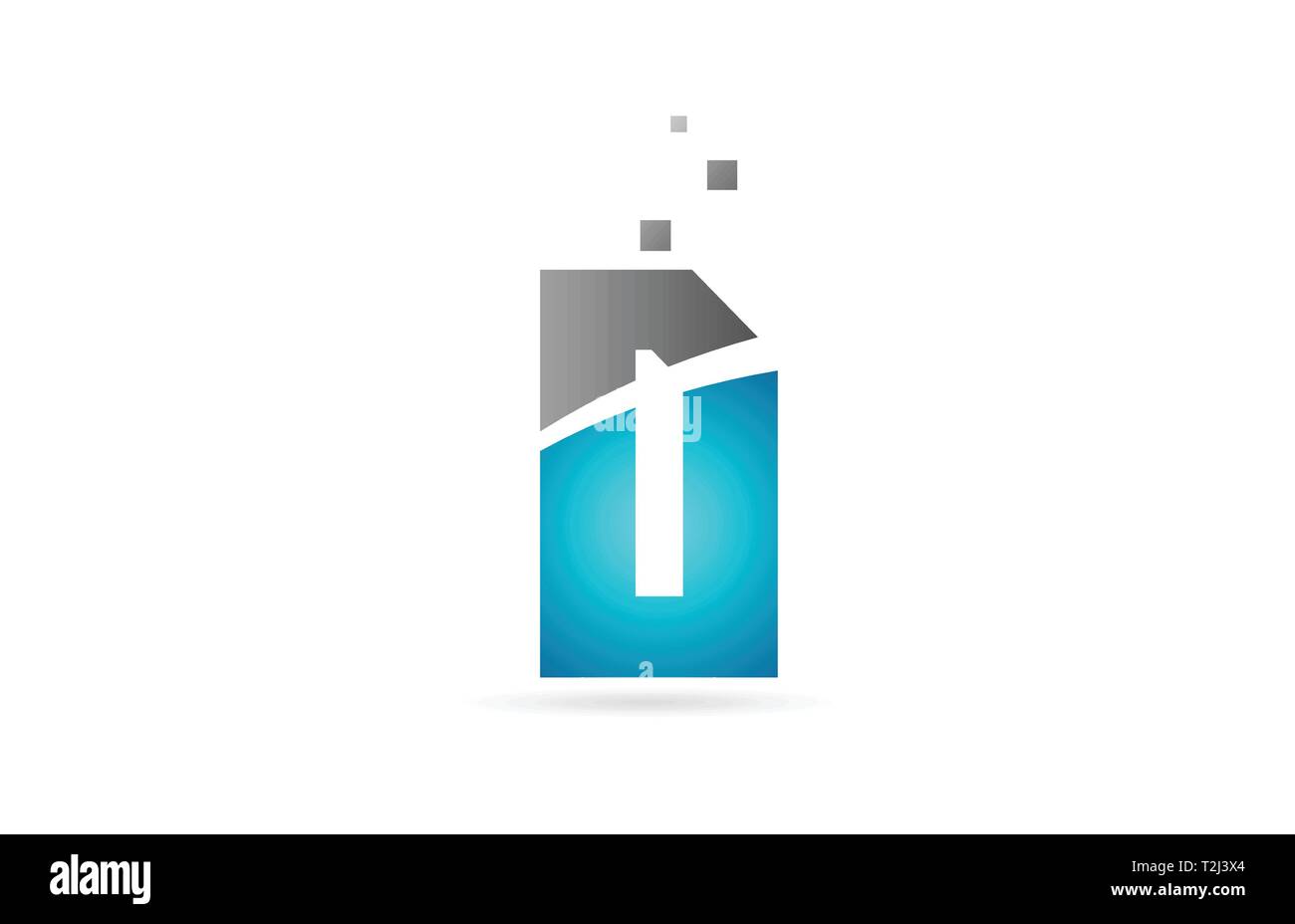 blue grey alphabet letter D logo design suitable for a company or ...
