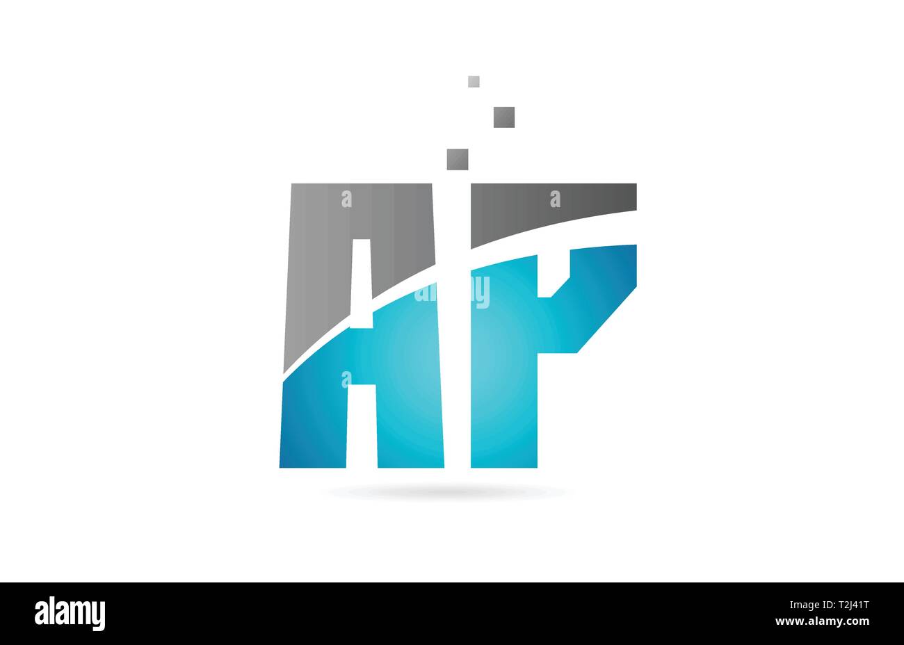 blue grey alphabet letter AP A P logo combination design suitable for a ...