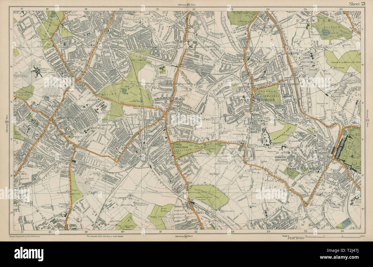 STREATHAM Mitcham Balham Tooting Streatham Norwood Dulwich. BACON 1919 ...