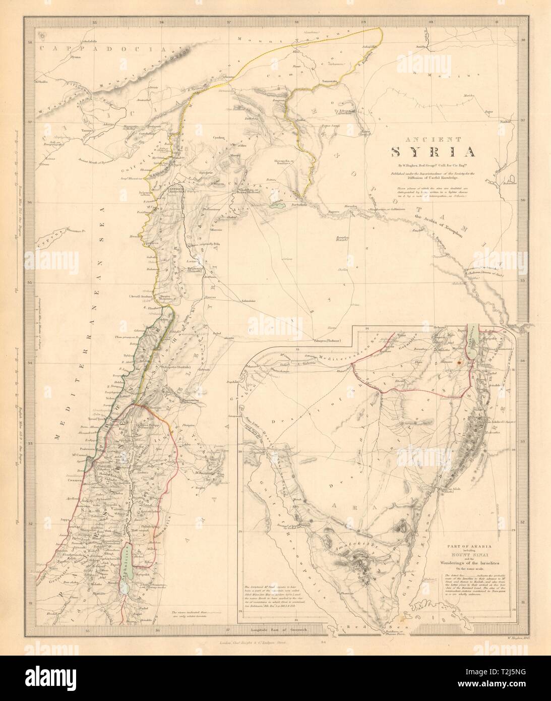 ANCIENT SYRIA. Levant; Sinai. wanderings of the Israelites. SDUK 1846