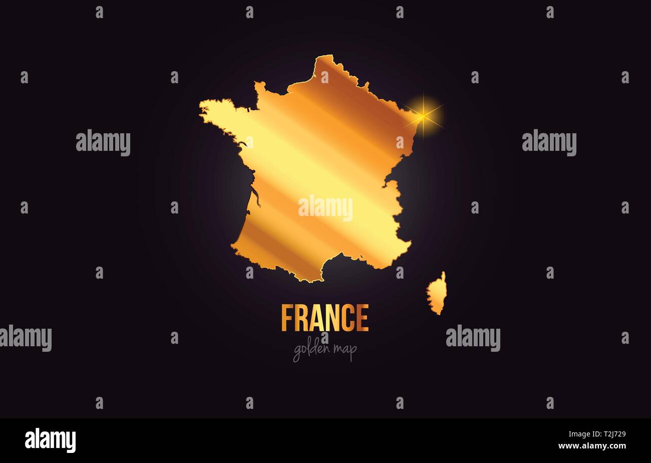 France gold map Stock Vector Images - Alamy