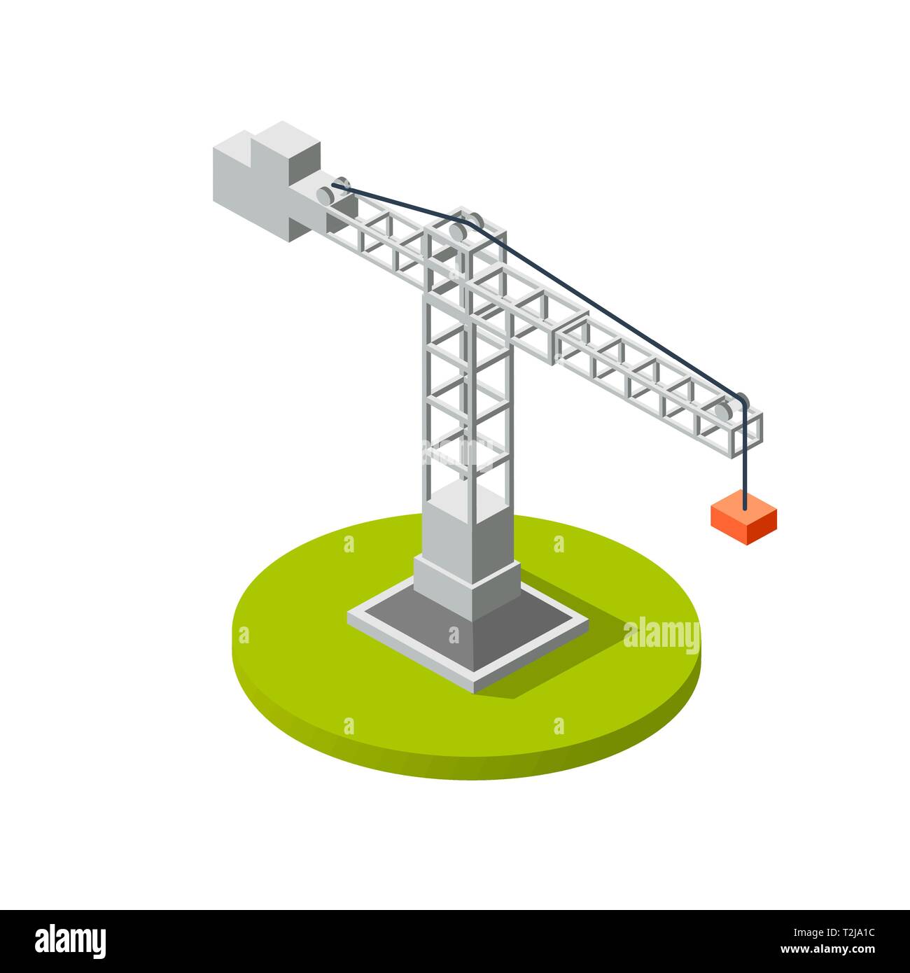 Isometric crane industry building construction Stock Vector Image & Art ...
