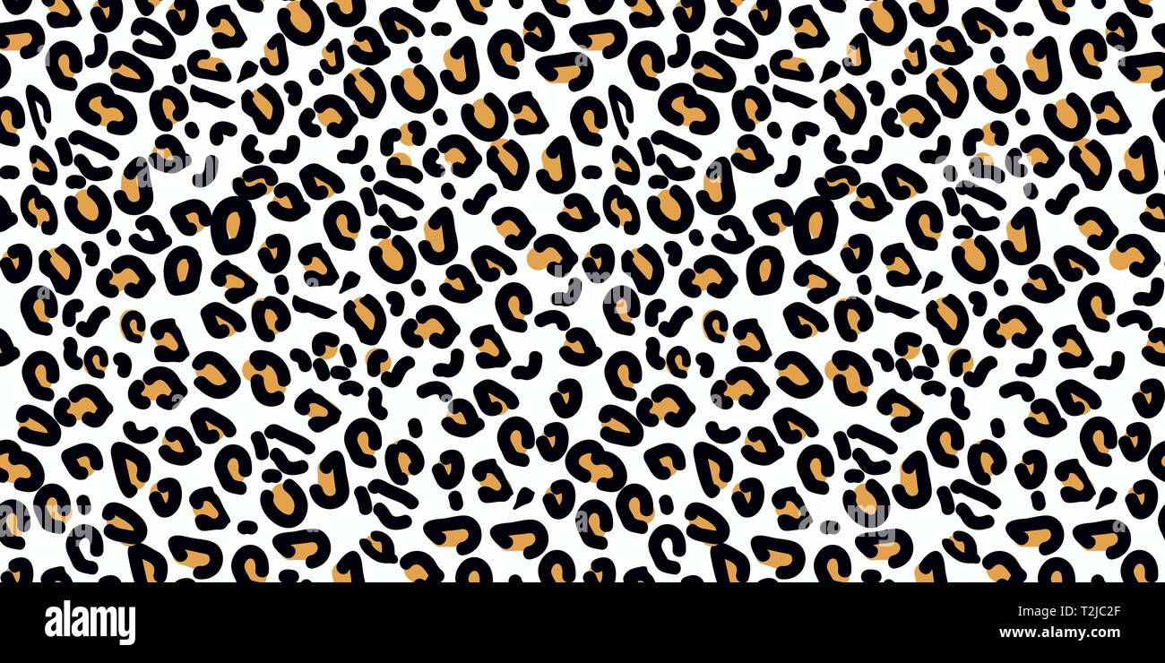 Leopard pattern. Seamless vector print. Realistic animal texture. Abstract repeating pattern - leopard skin imitation can be painted on clothes or fab Stock Vector