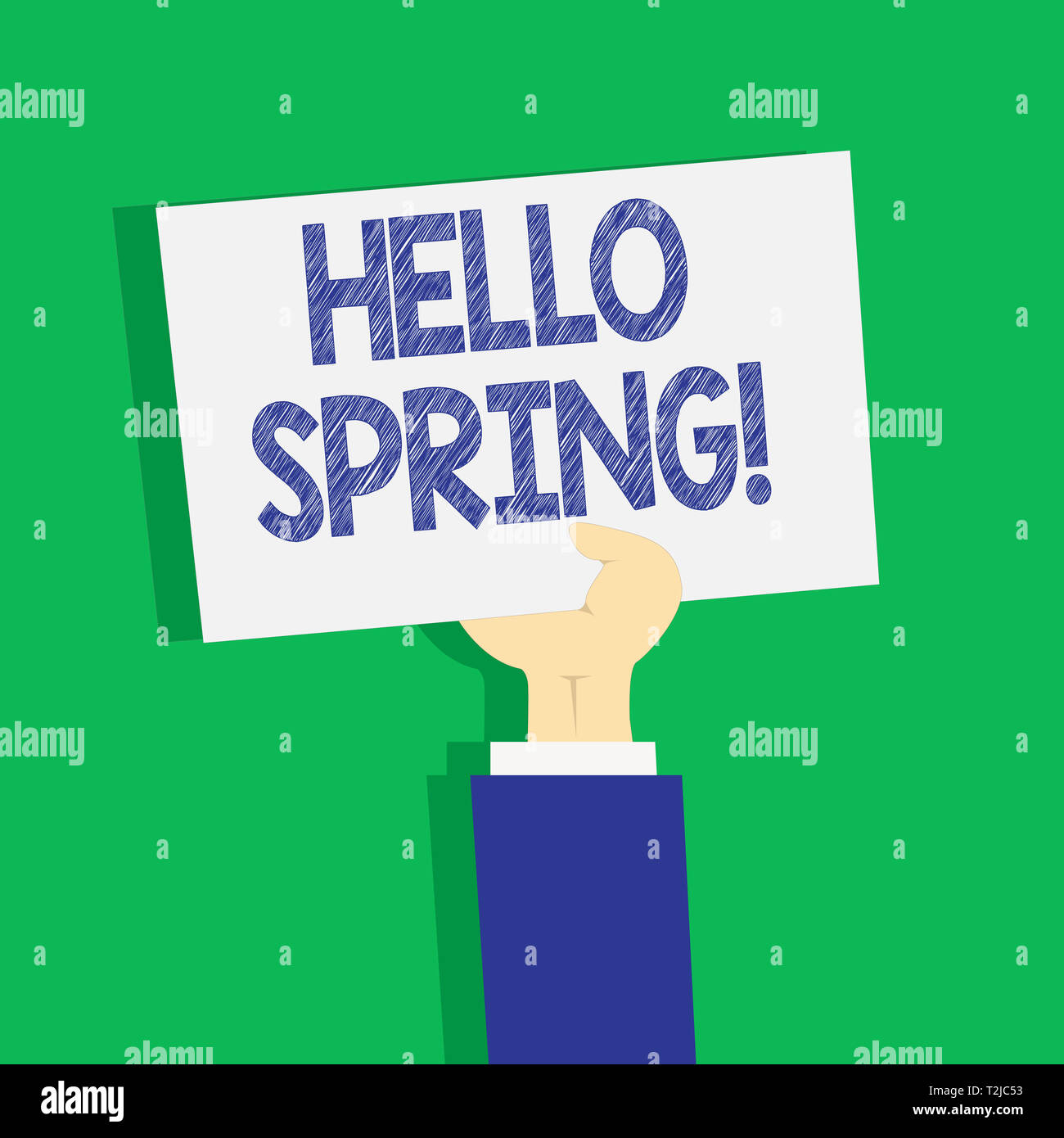 Text sign showing Hello Spring. Business photo text Welcoming season ...