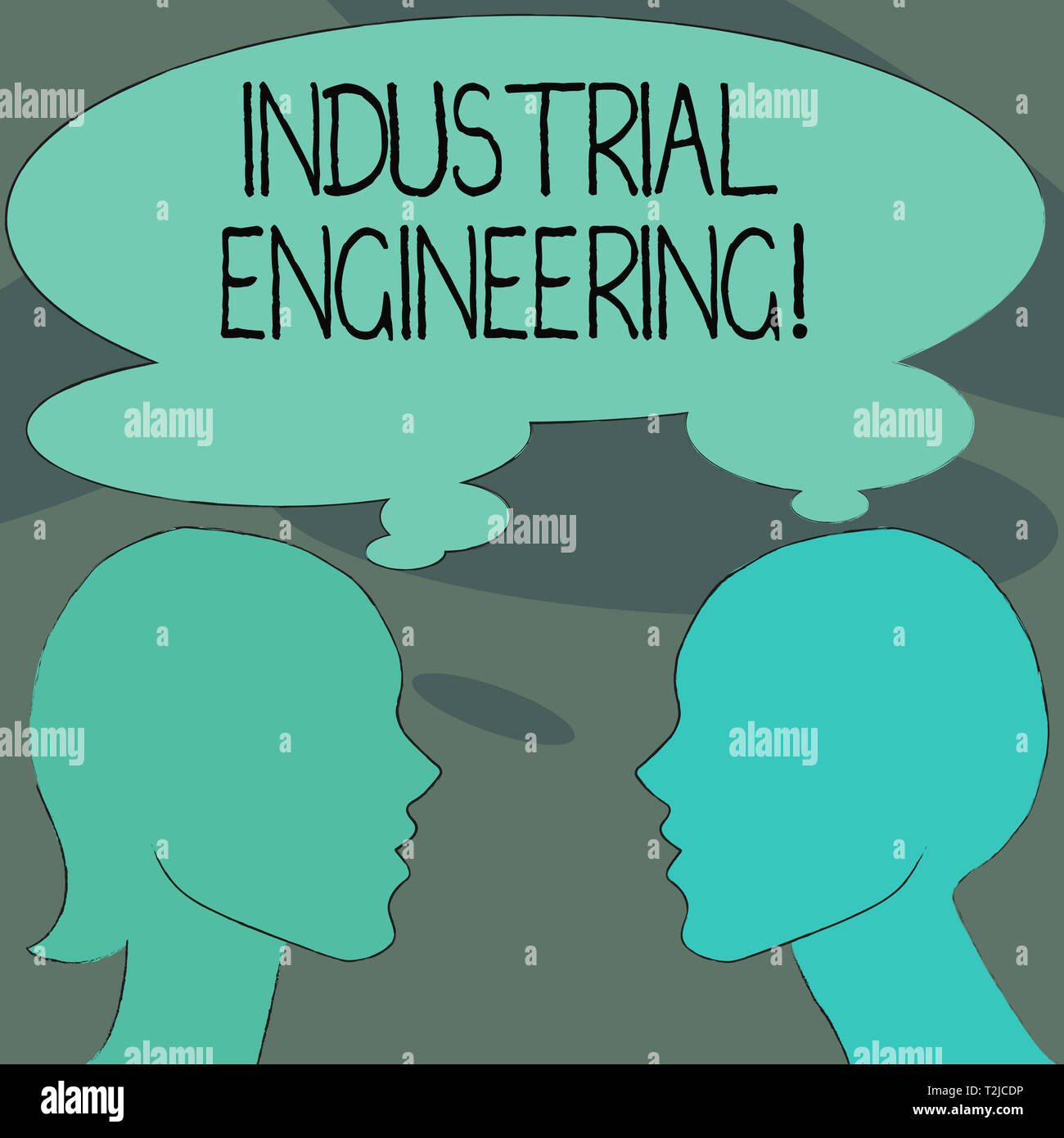 Handwriting text Industrial Engineering. Conceptual photo field or study that focuses on industrial processes Silhouette Sideview Profile Image of Man Stock Photo