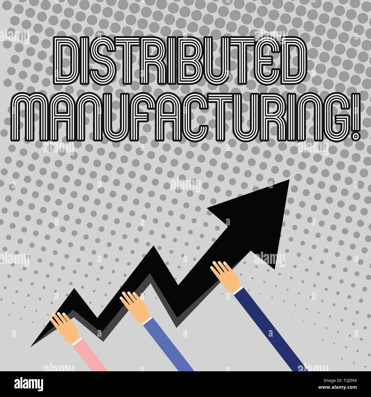 Handwriting text writing Distributed Manufacturing. Conceptual photo ...