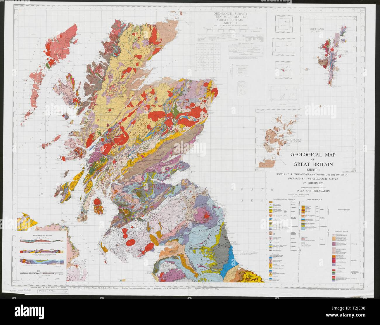 Geological map of Great Britain Sheet 1. North. Scotland 1971 old