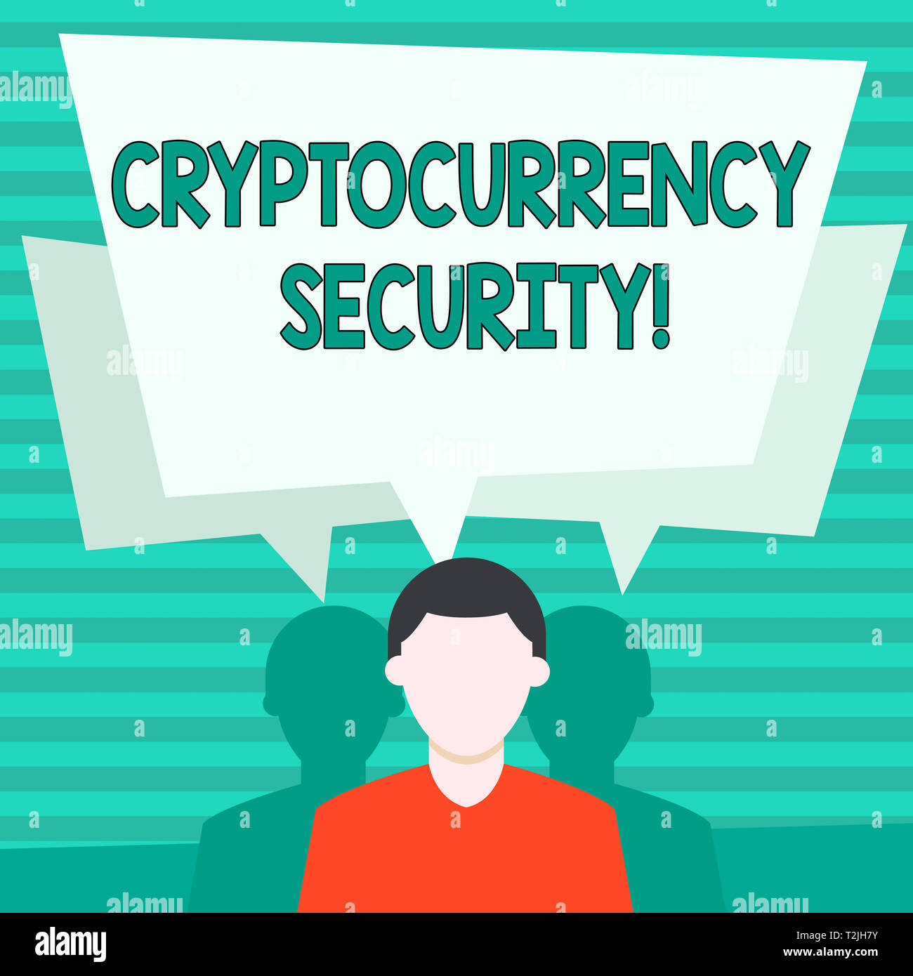 Conceptual hand writing showing Cryptocurrency Security. Concept meaning  attempts obtain digital currencies by illegal means Faceless Man has Two  Shad Stock Photo - Alamy