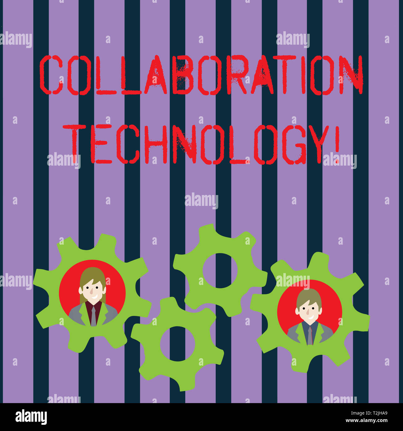 Conceptual hand writing showing Collaboration Technology. Concept