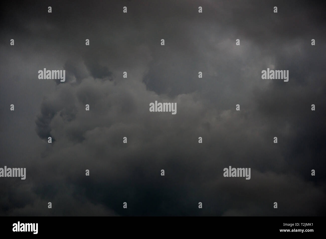storm clouds background forming cotton ball shape Stock Photo