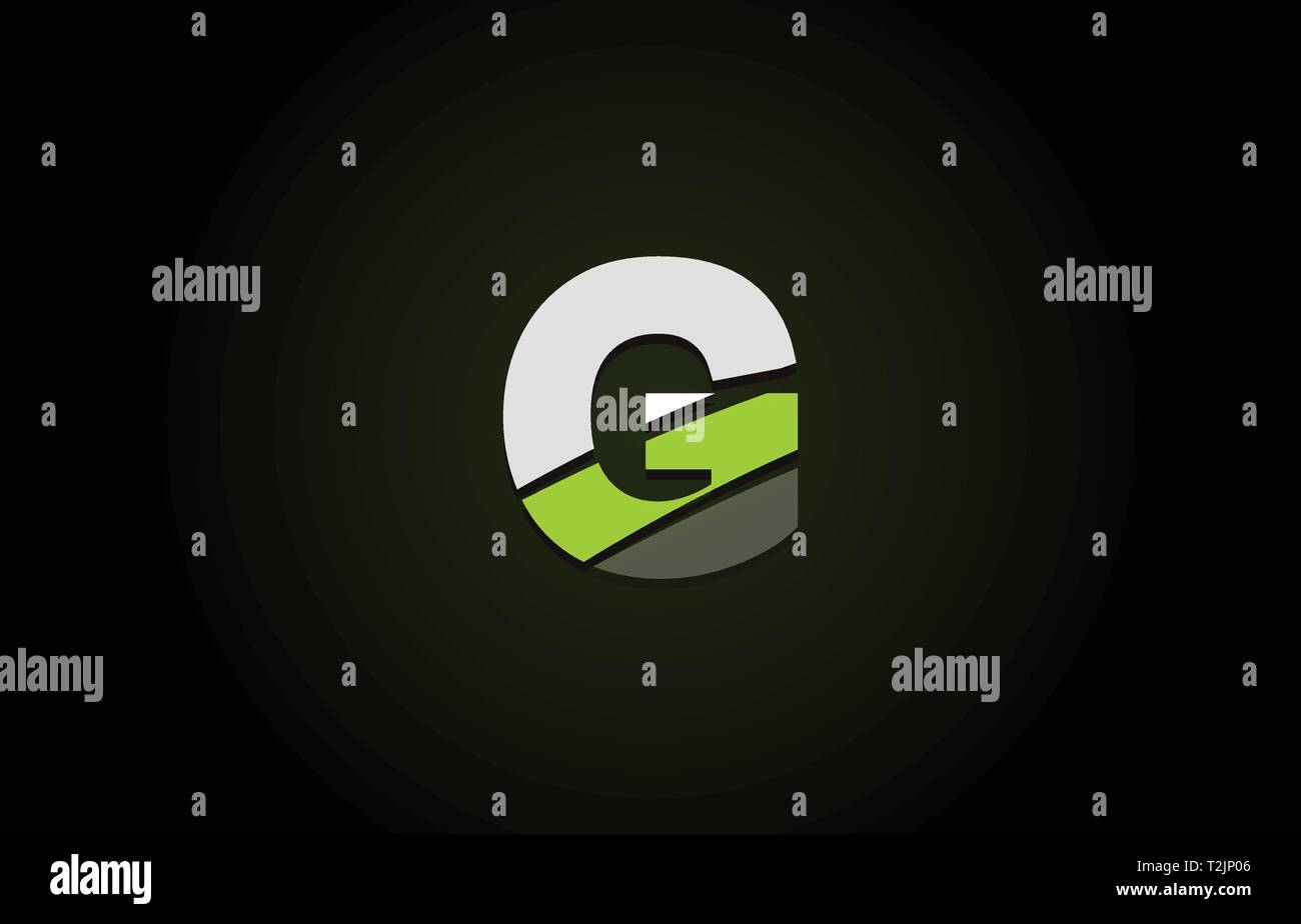 Design Of Alphabet Letter Logo G With Green White And Black Color Icon For A Company Or Business Stock Vector Image Art Alamy