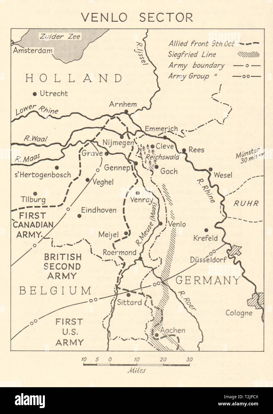 Advance to Nijmegen. Venlo Sector, October 1944 World War 2 Netherlands